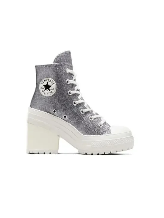 Converse Women’s 5.5 Chuck 70 De Luxe Heel Hi Top Glitter Sparkle Contemporary - Picture 1 of 9